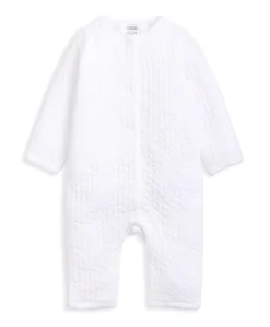 Quilted Romper - White