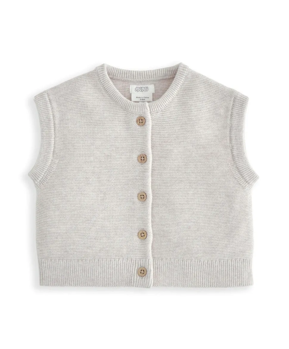 Ribbed Knit Cardigan & Shorts Set (2 Pieces) - Sand
