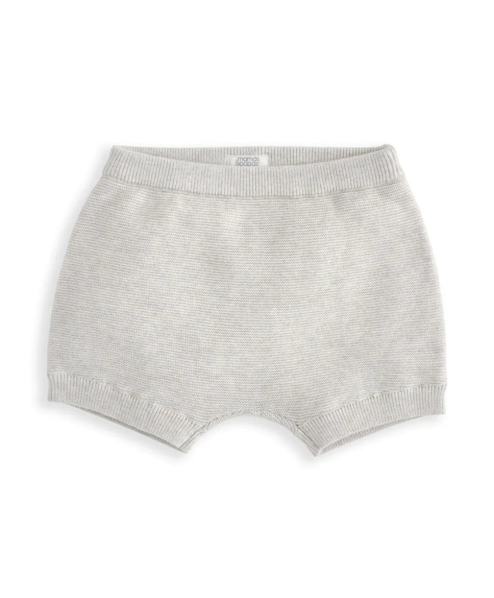 Ribbed Knit Cardigan & Shorts Set (2 Pieces) - Sand