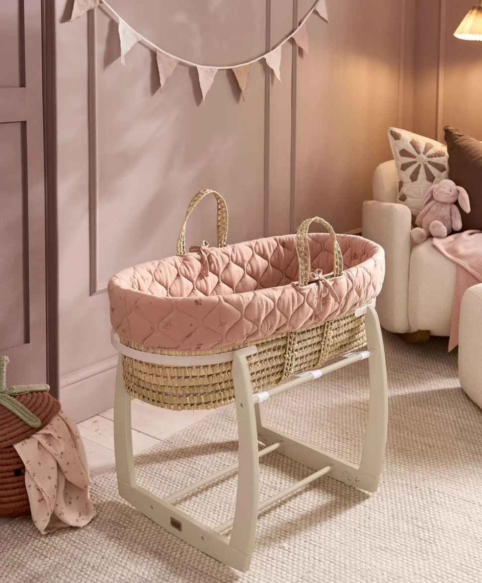 Rocking Moses Basket Stand - Cashmere