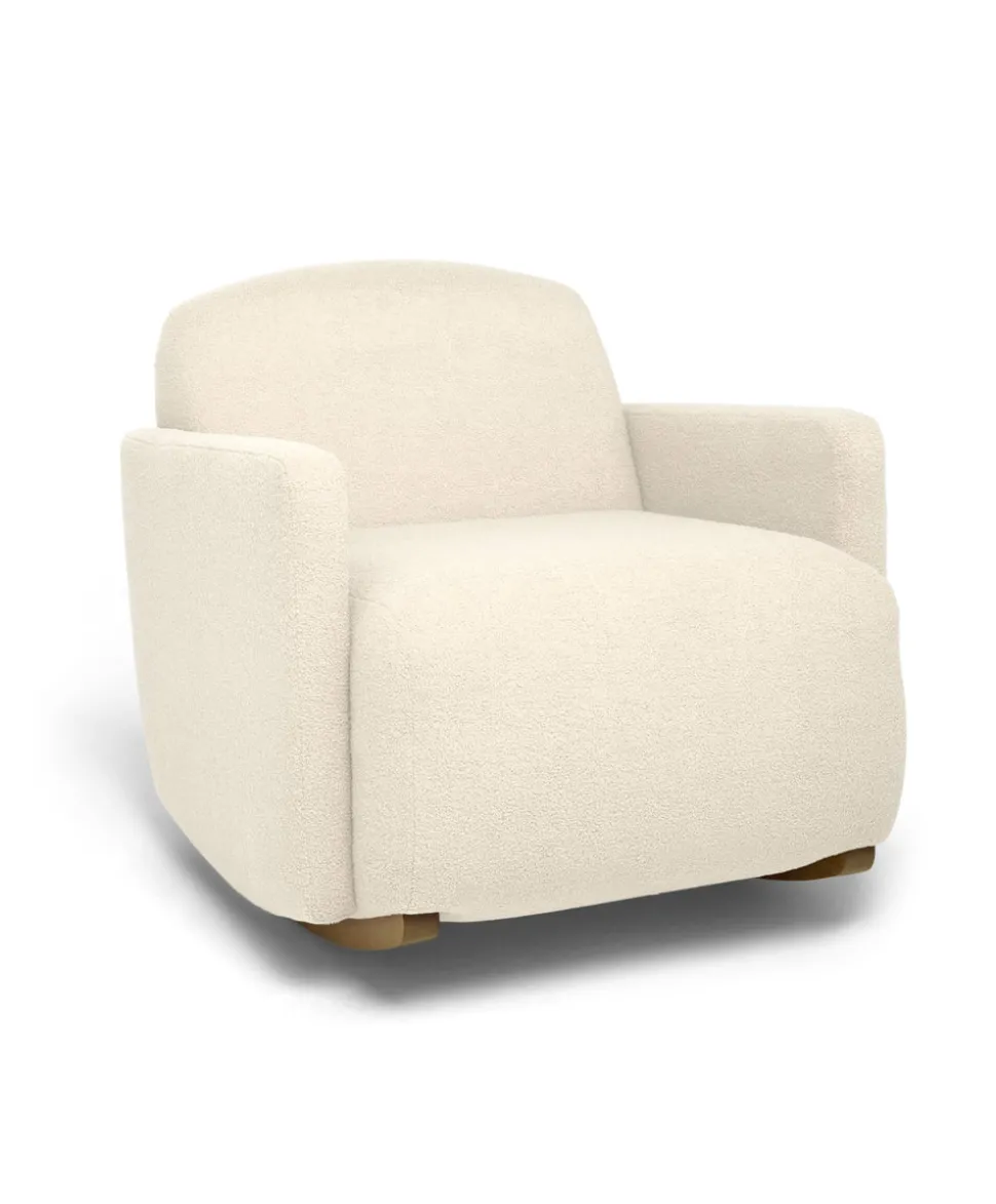 Royton Nursing Chair & Footsool Set - Off White Boucle