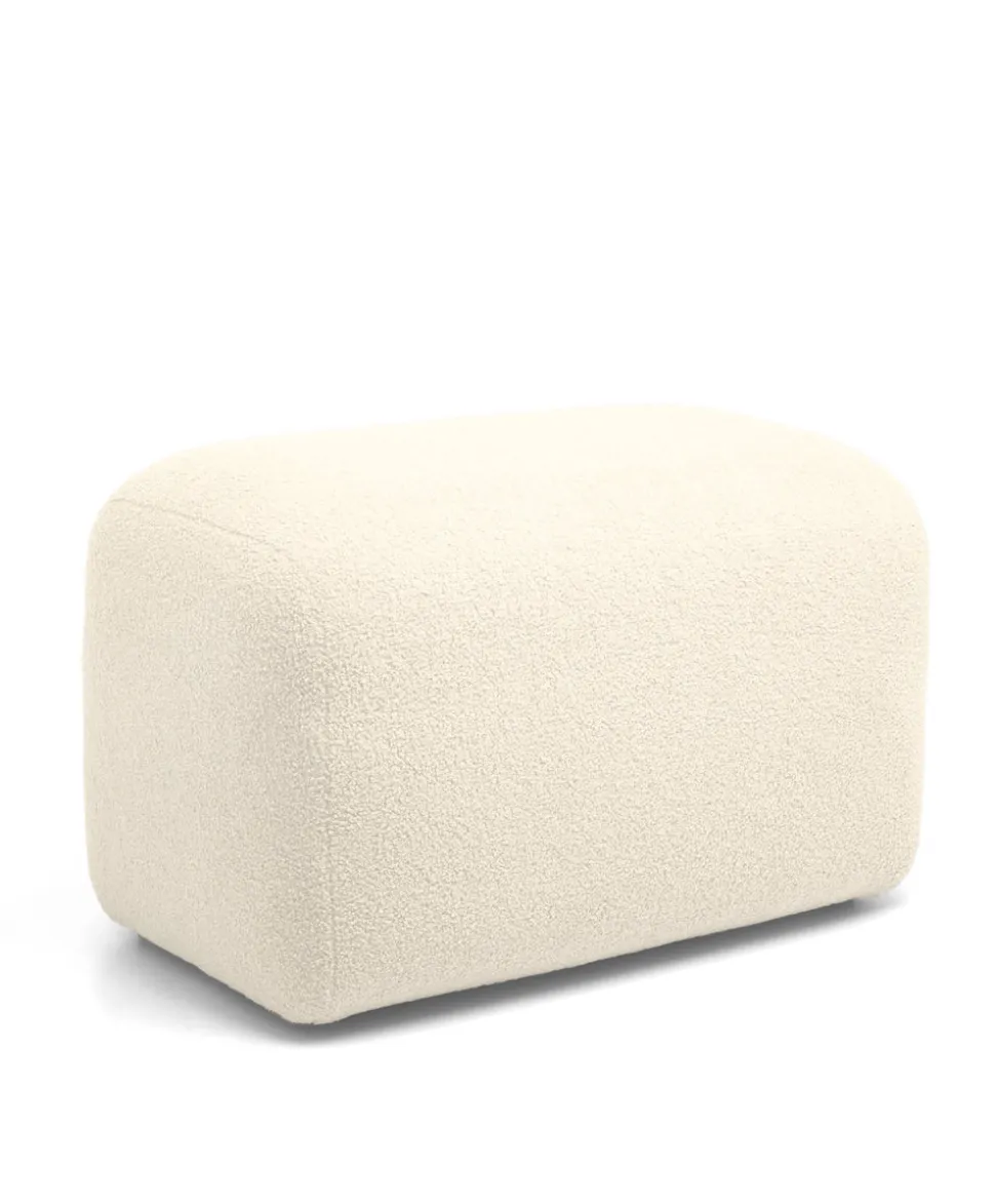 Royton Nursing Chair & Footsool Set - Off White Boucle