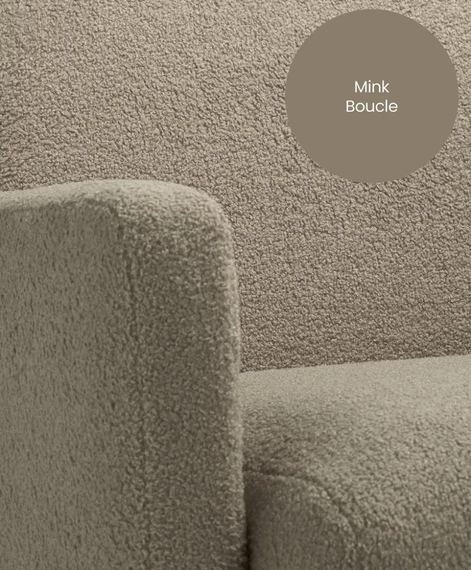 Royton Nursing Chair & Footsool Set - Mink Boucle