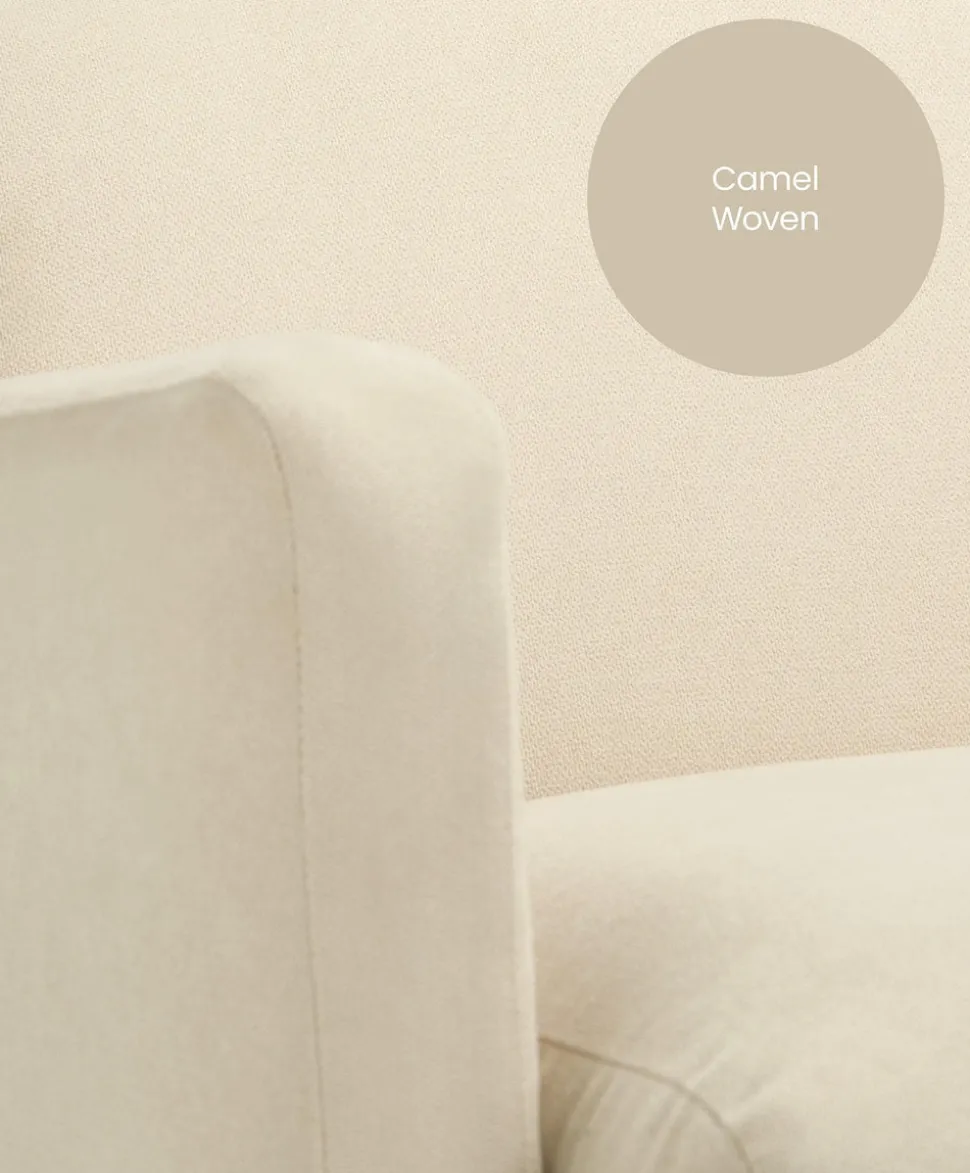 Royton Nursing Chair & Footsool Set - Camel Woven