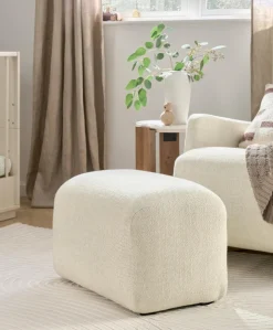 Royton Nursing Chair & Footsool Set - Sandstone Textured Weave