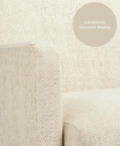 Royton Nursing Chair & Footsool Set - Sandstone Textured Weave