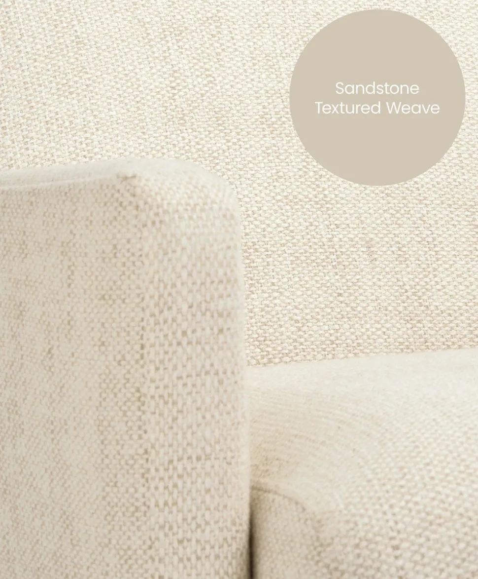 Royton Nursing Chair & Footsool Set - Sandstone Textured Weave
