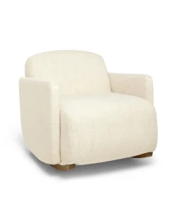 Royton Nursing Chair & Footsool Set - Sandstone Textured Weave