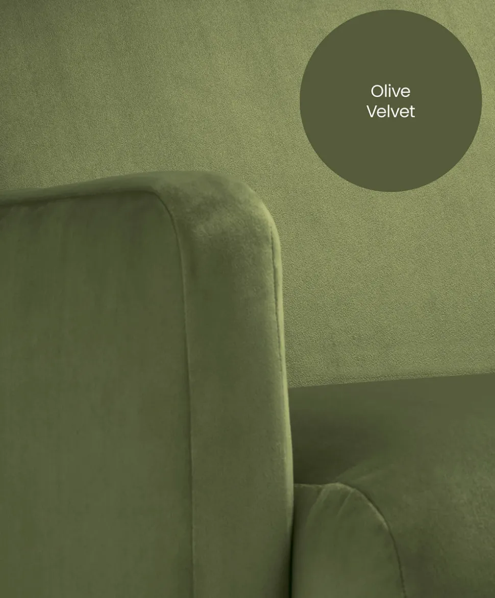 Royton Nursing Chair - Olive Velvet