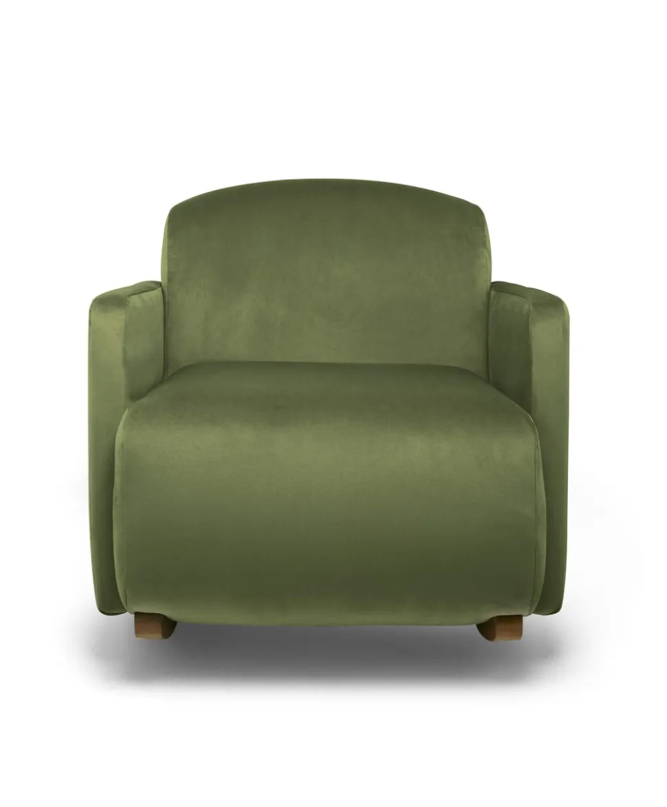 Royton Nursing Chair - Olive Velvet