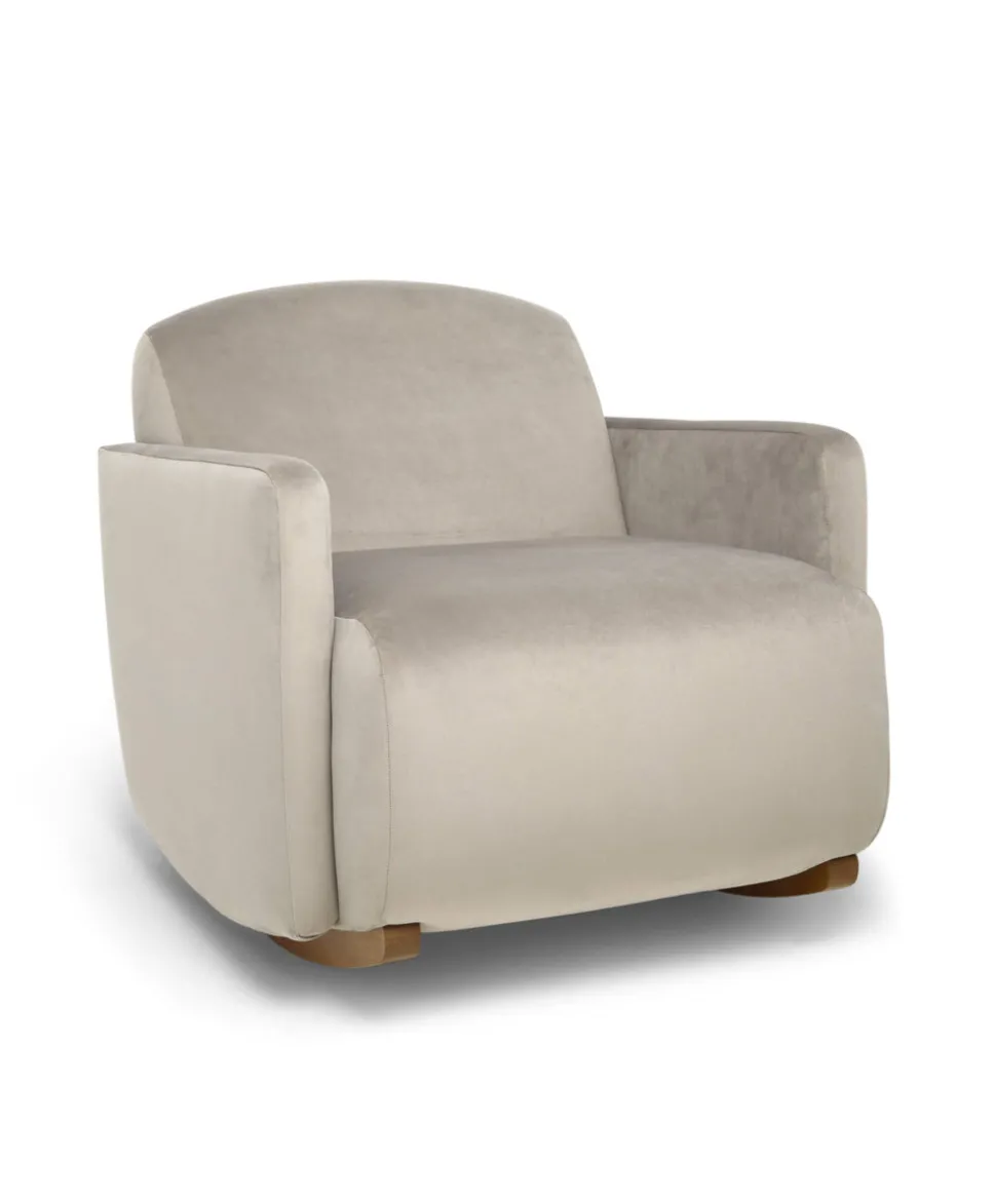 Royton Nursing Chair - Stone Velvet