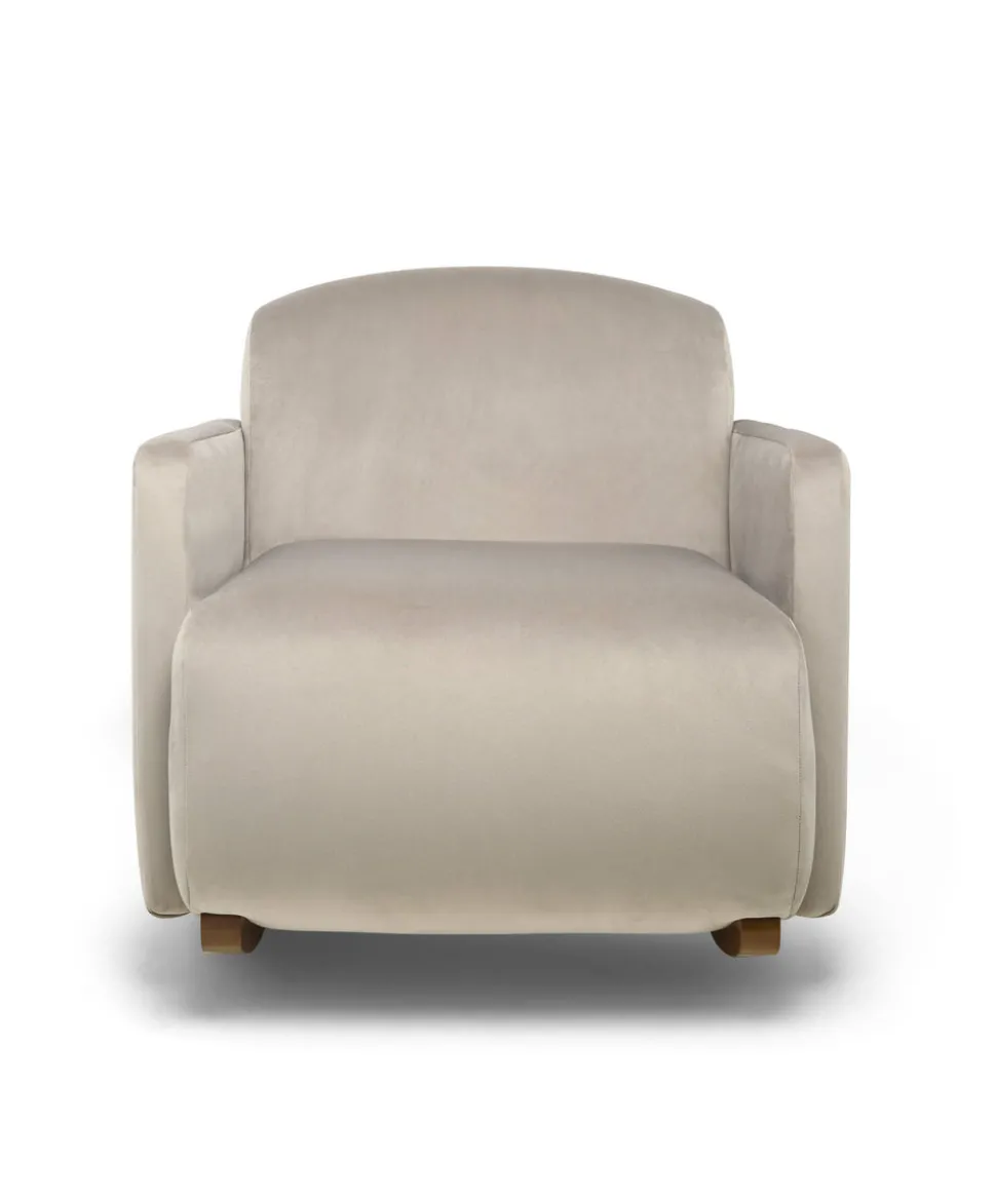 Royton Nursing Chair - Stone Velvet