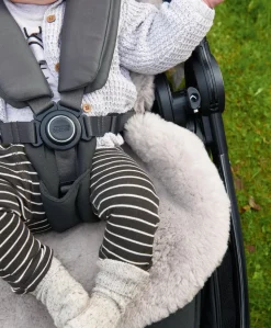 Sheepskin Pushchair Liner - Grey