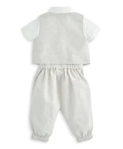 Shirt, Waistcoat, Trousers & Bow Tie Set (4 Pieces)