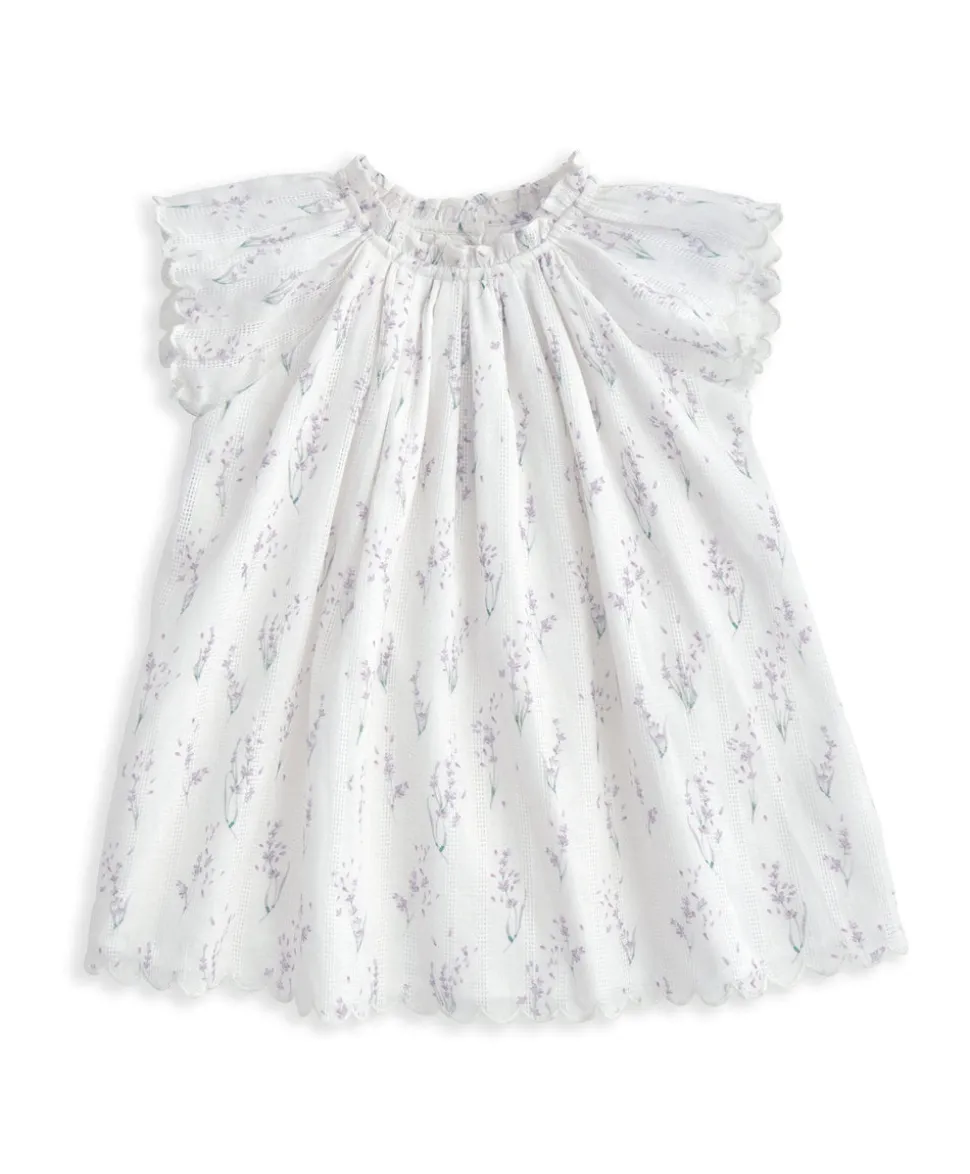 Short Sleeve Dress - Lavender Print
