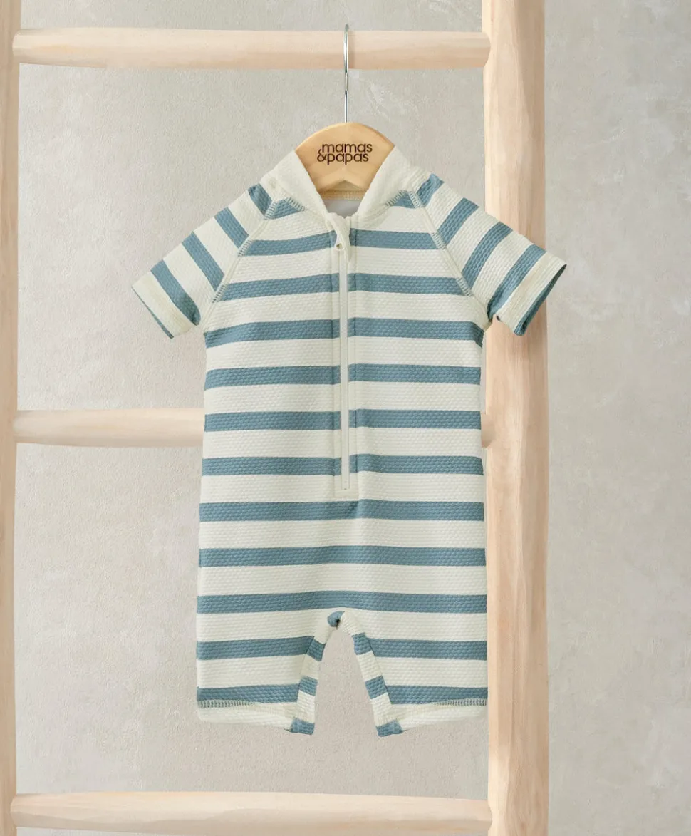 Short Sleeve Rashsuit Swimwear - Stripe