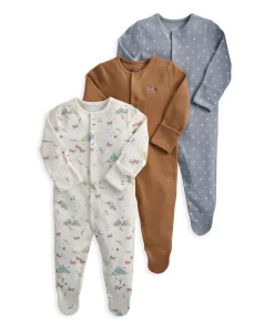 Sleepsuits (Pack of 3) - Rodeo Cards & Horse