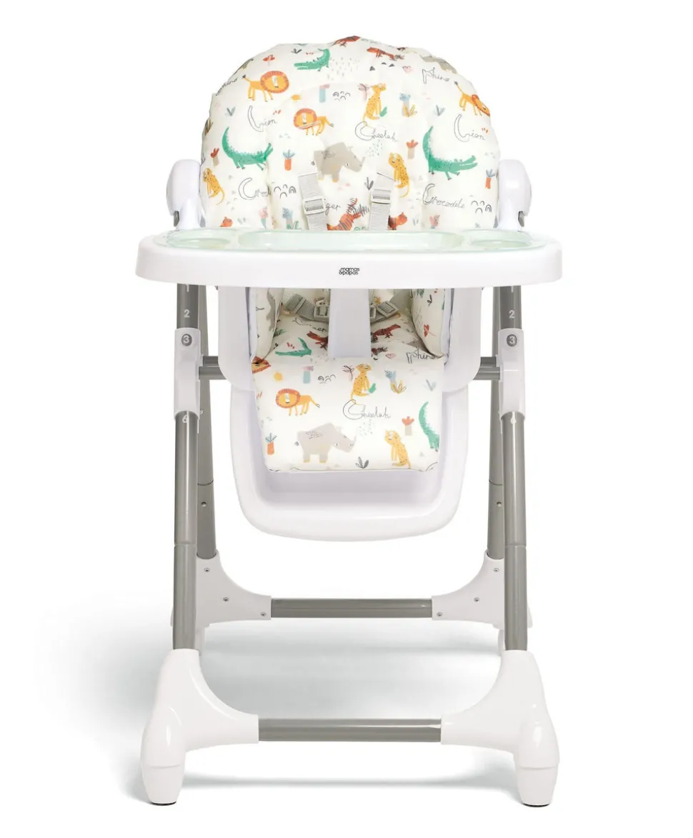 Snax Highchair & Splash Mat Bundle – Jungle Alphabet