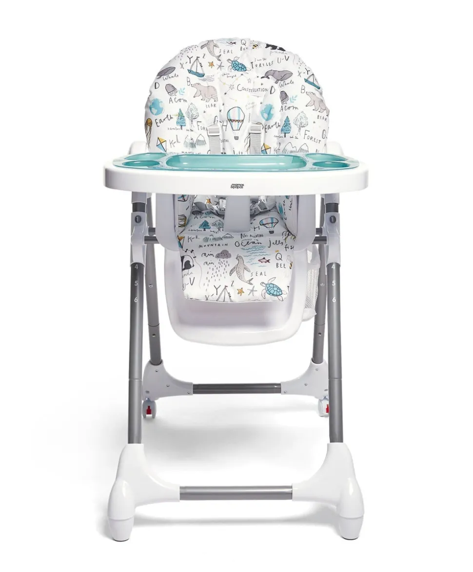 Snax Highchair & Weaning Splash Mat Bundle - Happy Planet