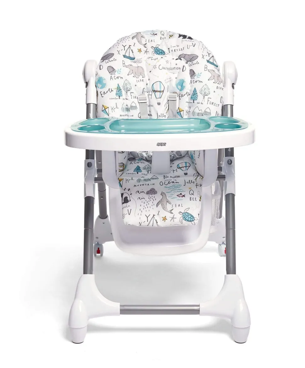Snax Highchair & Weaning Splash Mat Bundle - Happy Planet