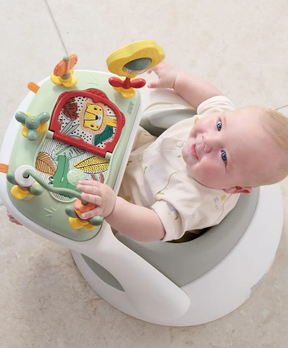 Snug Floor Seat with Activity Tray - Pebble Grey