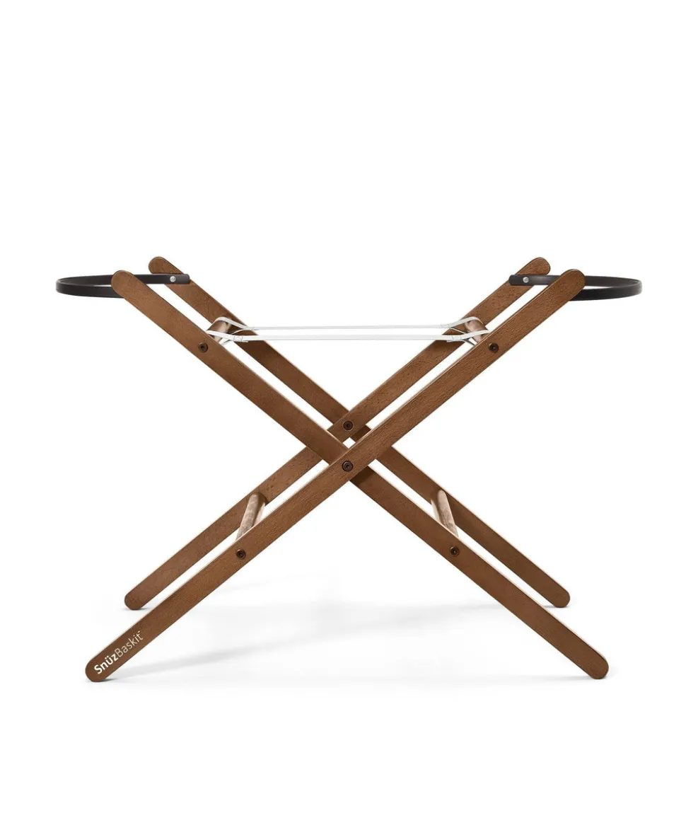 SnuzBaskit Moses Basket & Stand - Graphite/Walnut