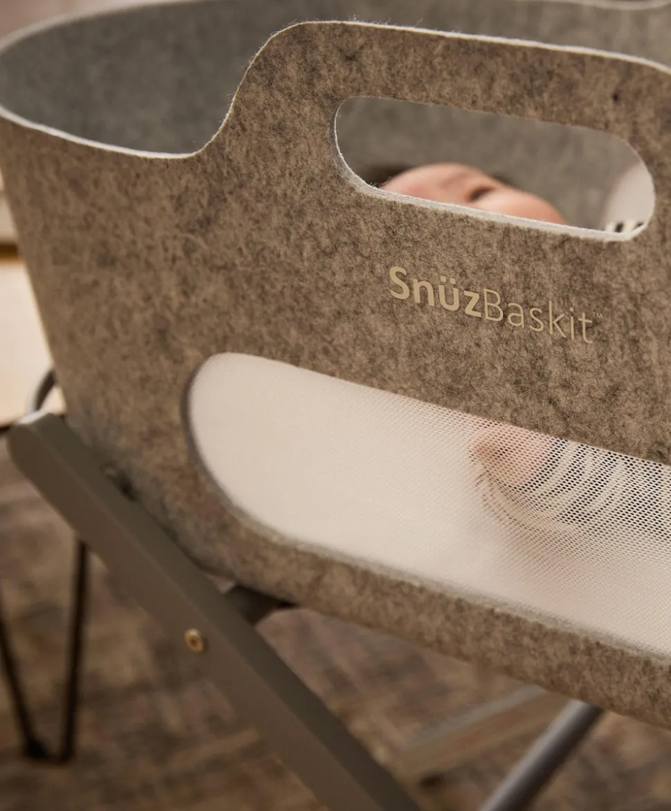 SnuzBaskit Moses Basket & Stand - Light Grey/Dove