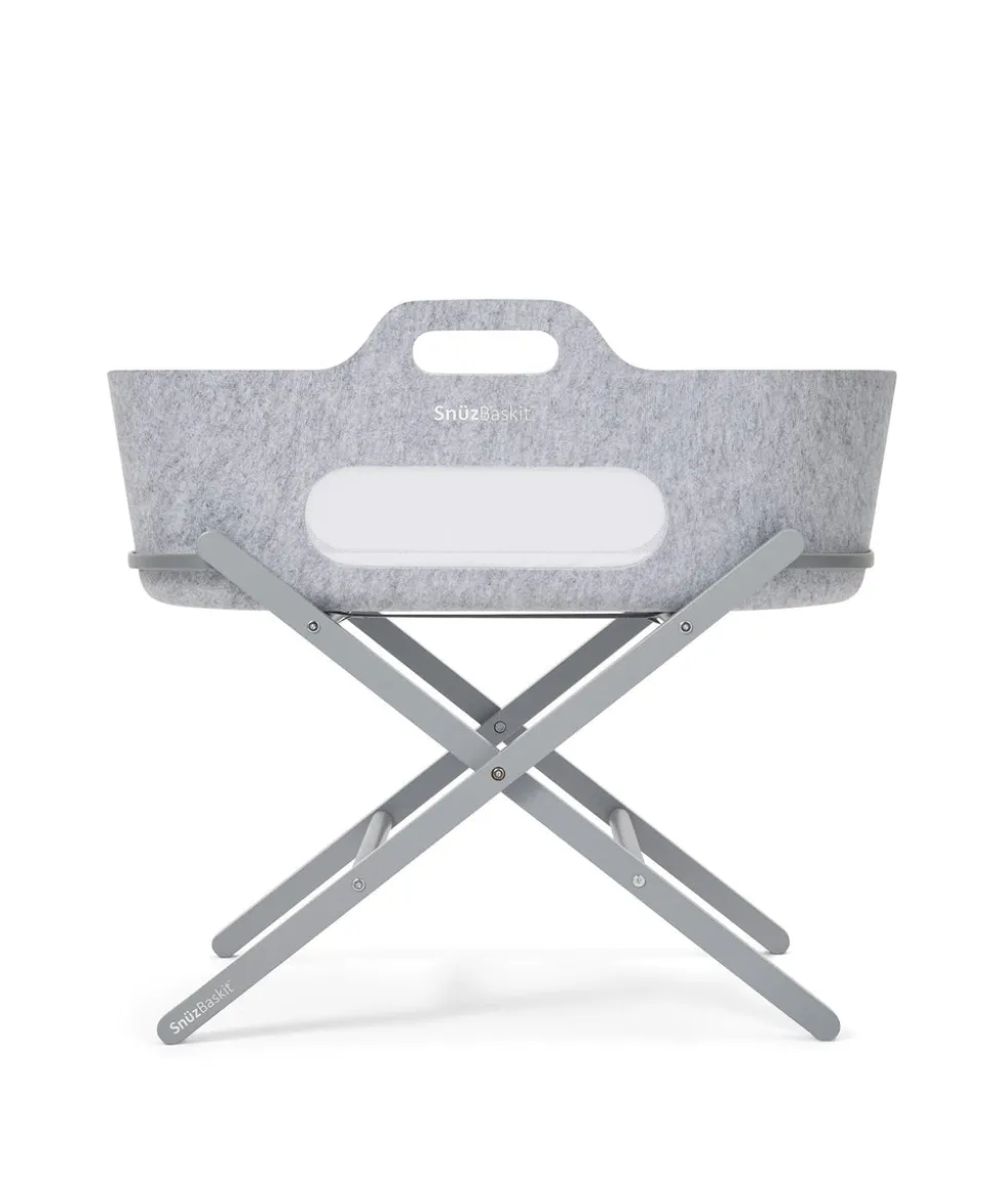 SnuzBaskit Moses Basket & Stand - Light Grey/Dove