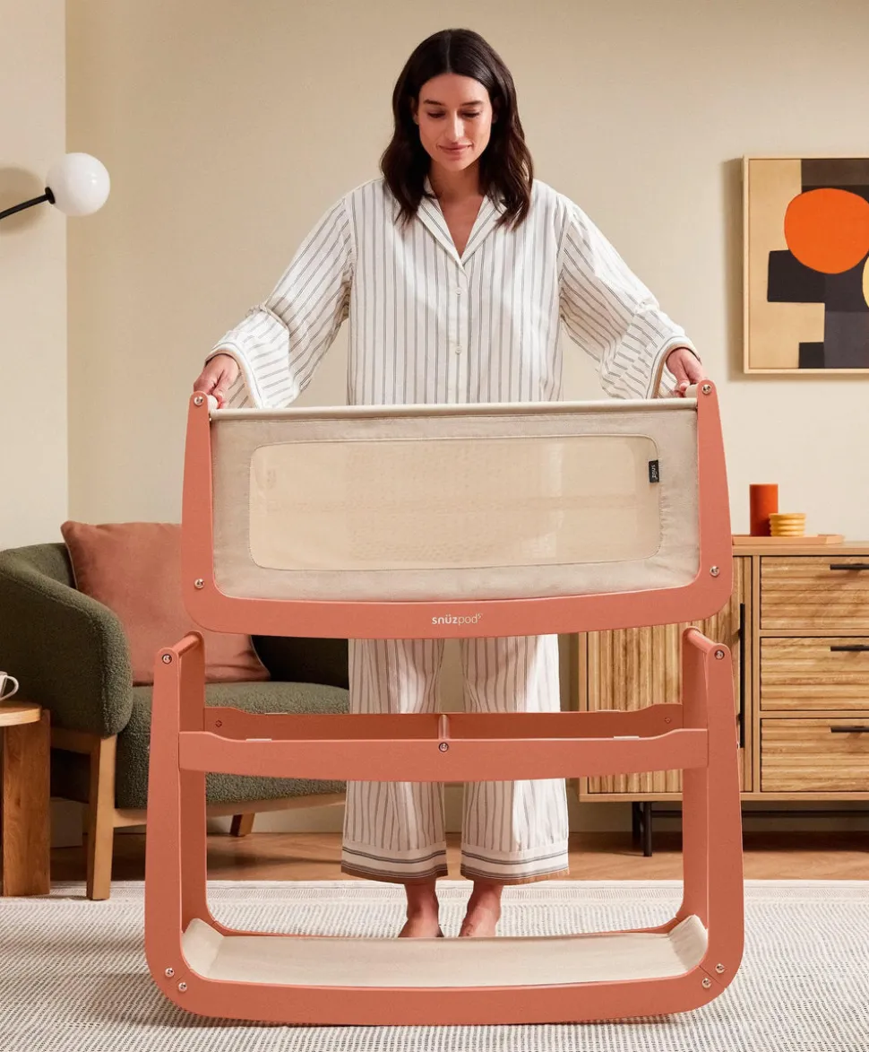 SnuzPod 5 Bedside Crib - Terracotta