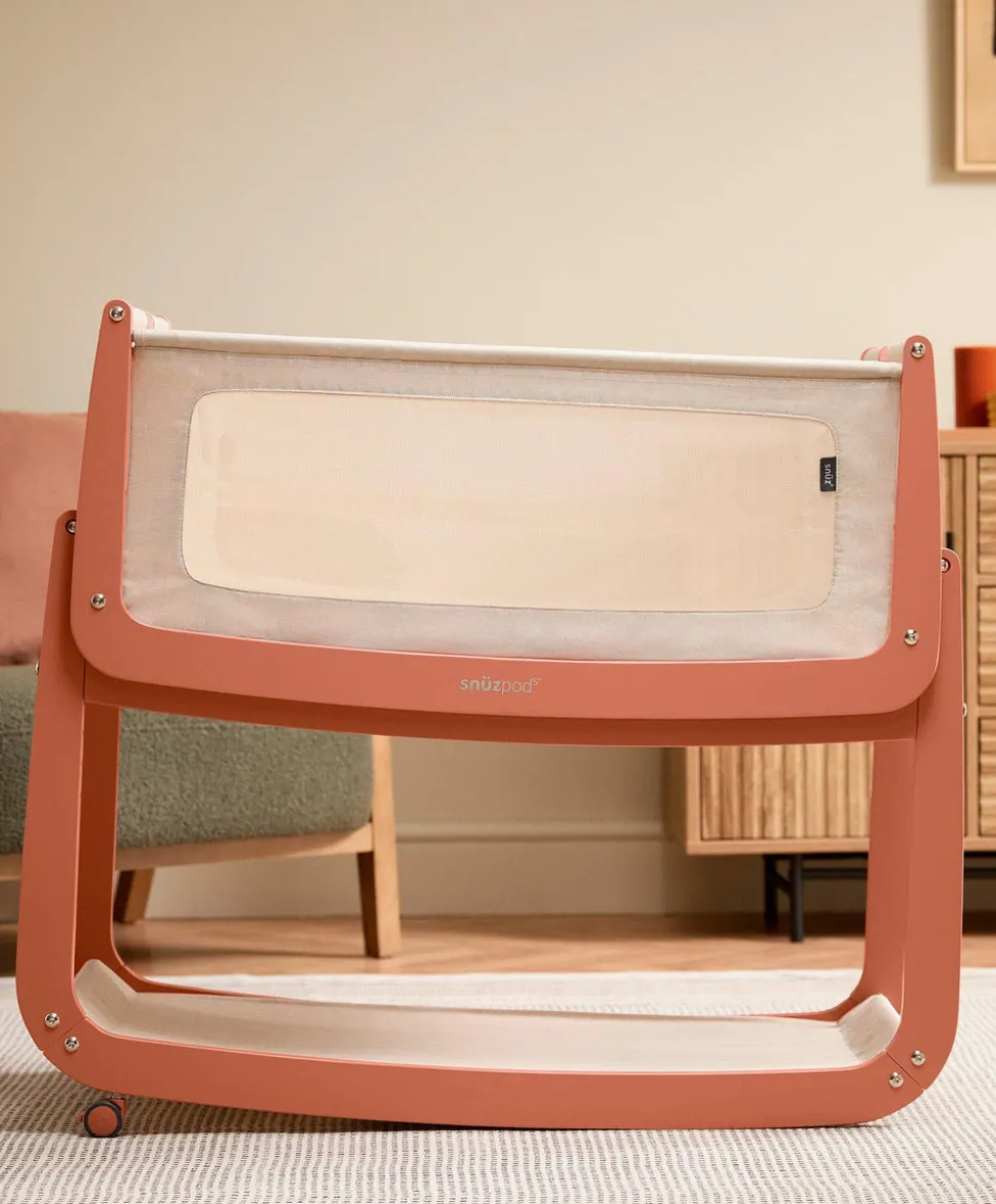 SnuzPod 5 Bedside Crib - Terracotta