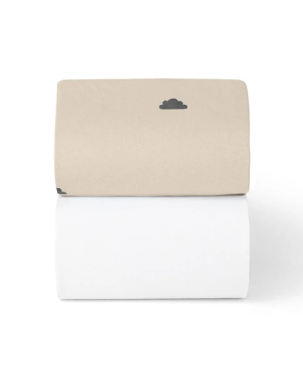 Snüz Twin Pack Cot & Cotbed Sheets - Sand Cloud