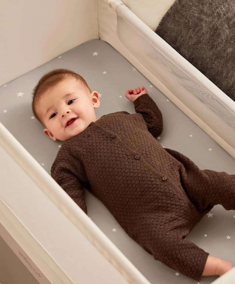 Snüz Twin Pack Crib Sheets - Grey Star