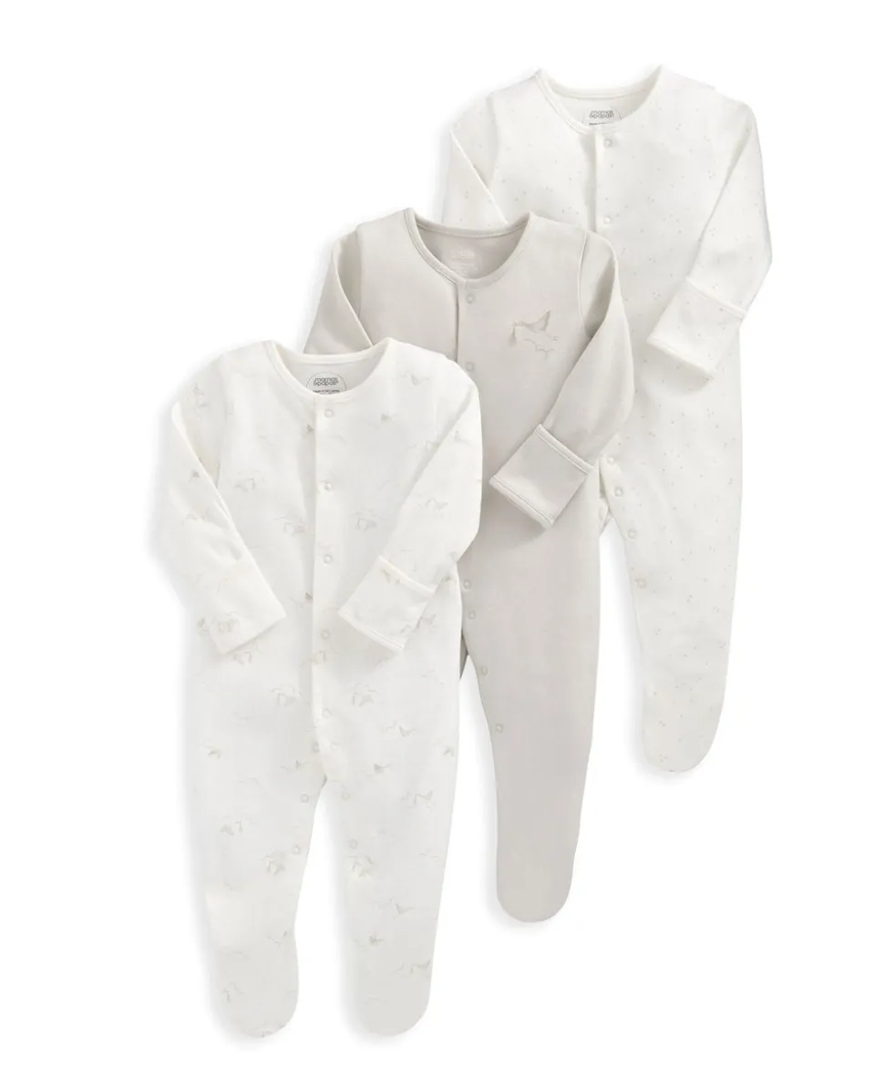 Stork Sleepsuits (Set of 3)