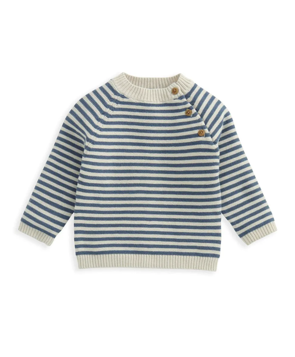 Stripe Jumper & Leggings Set - Blue