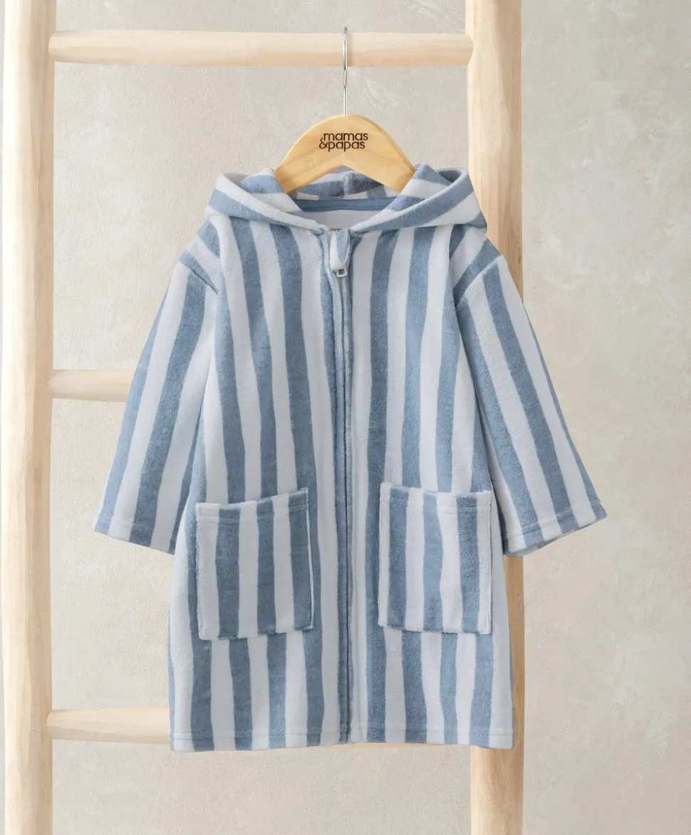 Striped Hood Poncho