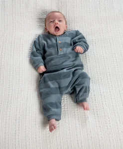 Striped Romper – Blue