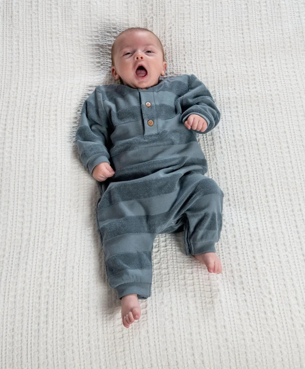 Striped Romper – Blue