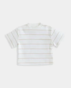 Striped T-Shirt & Denim Dungaree Set