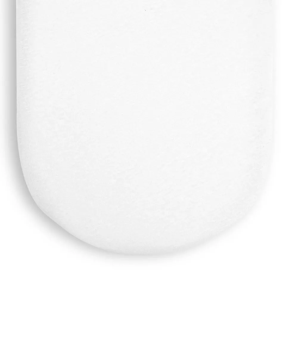 The Little Green Sheep Organic Jersey Moses Basket Fitted Sheet in White