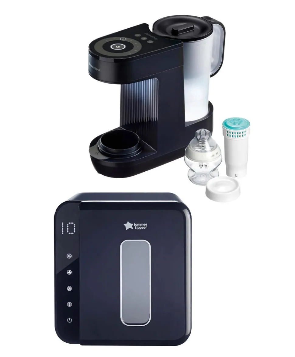 Tommee Tippee Perfect Prep Formula Feed Maker & Ultra UV 3-in-1 Electric Steriliser Bundle - Slate
