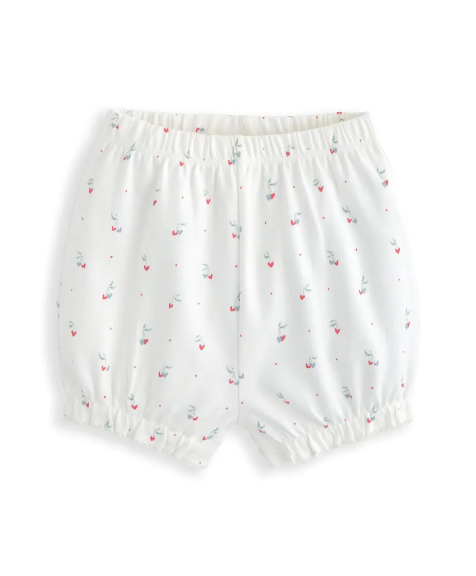 Top & Shorts Set (2 Pieces) - Cherry Hearts Print