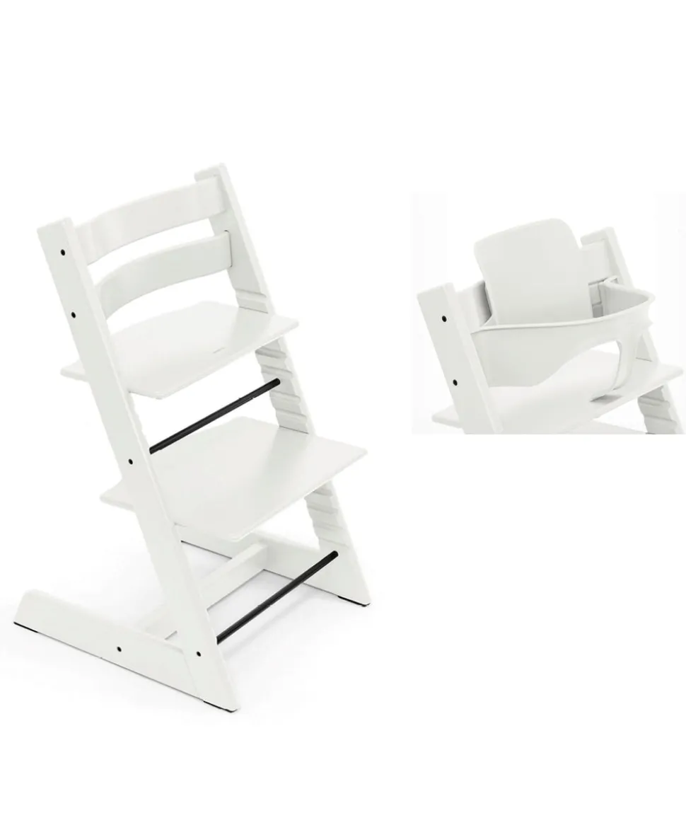Tripp Trapp Highchair & Baby Set - White