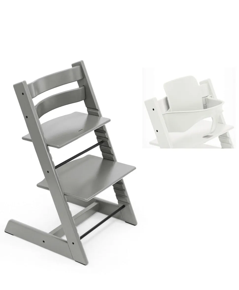Tripp Trapp Highchair & Baby Set - Storm Grey