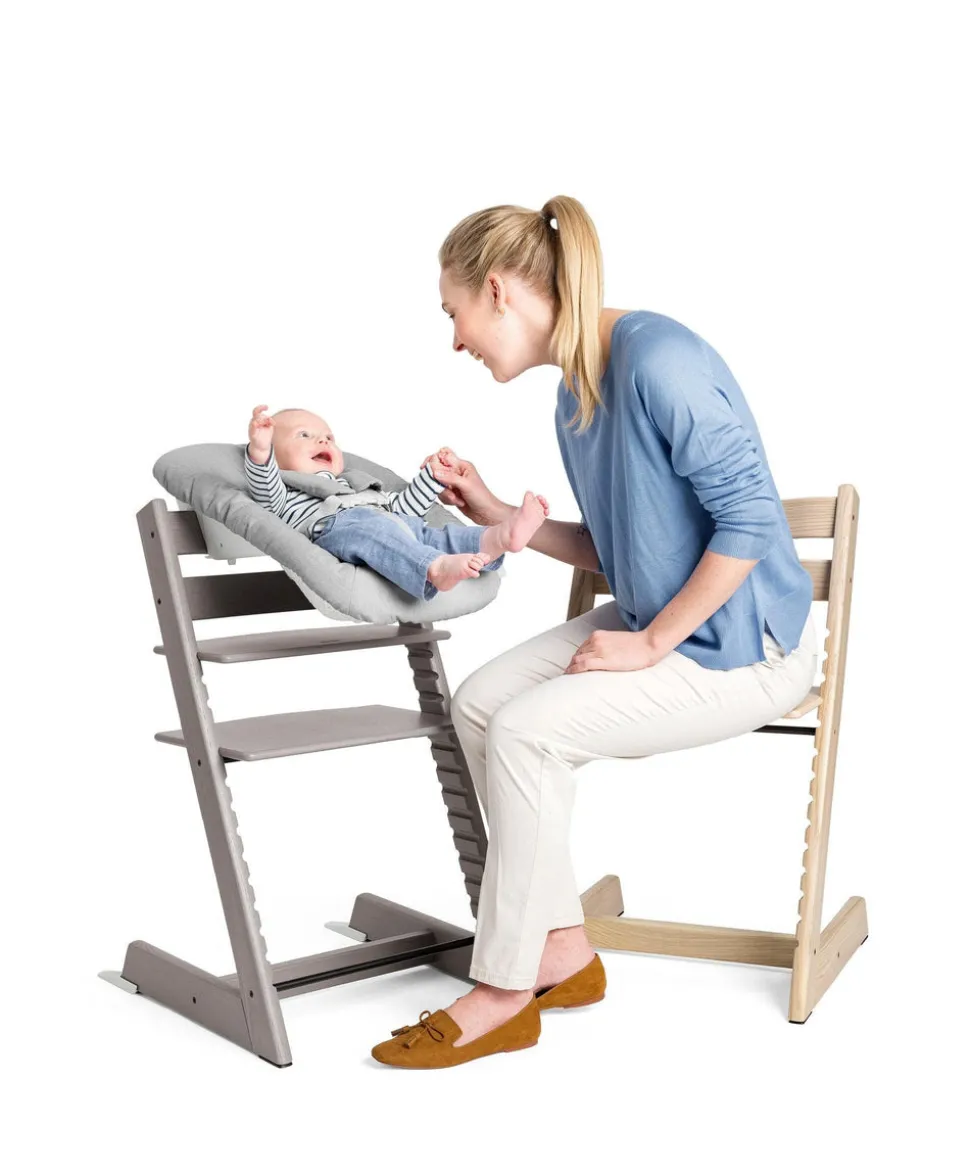 Tripp Trapp Highchair & Newborn Set Bundle - White Wash