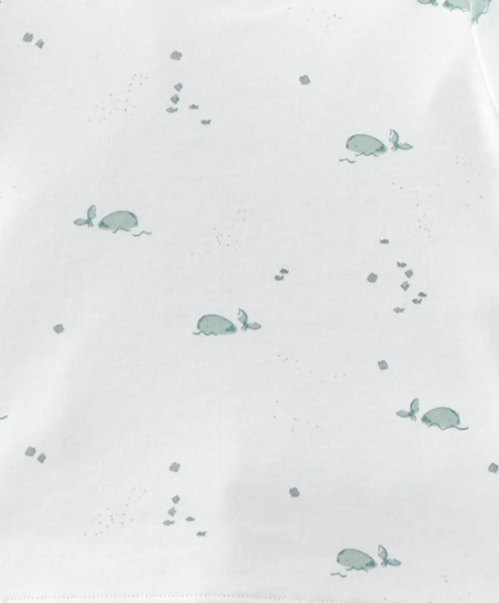T-Shirt & Shorts Set (2 Pieces) - Whale Print