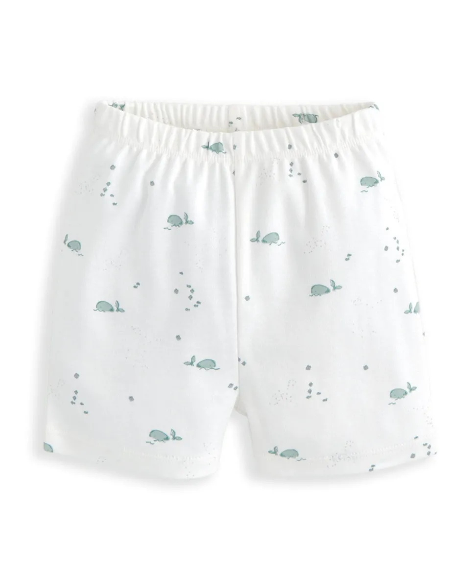 T-Shirt & Shorts Set (2 Pieces) - Whale Print