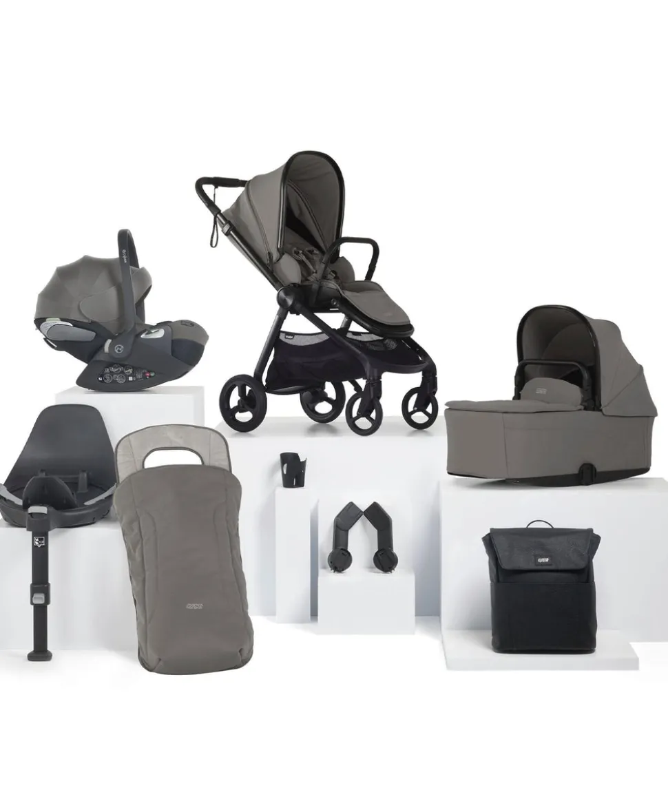 Vardo Pushchair Bundle with Cybex Cloud T Car Seat (8 Pieces) – Storm