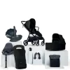 Vardo Pushchair Bundle with Cybex Cloud T Car Seat (8 Pieces) - Noir