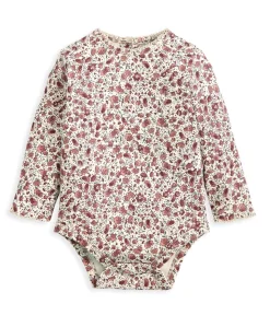 Velvet Dress & Floral Bodysuit Set (2 Pieces)