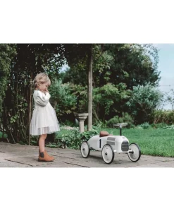 Vilac Ride On Metal Car Toy - Off White